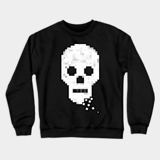 Retro skull, pixelated skull. Crewneck Sweatshirt